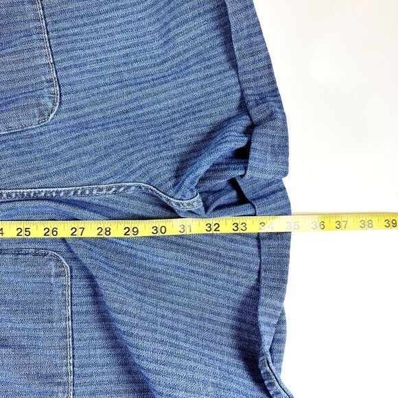 Lee Union Alls  Romper Womens Striped Denim Shortalls One Piece‎ Short Sleeve XL - Picture 8 of 13